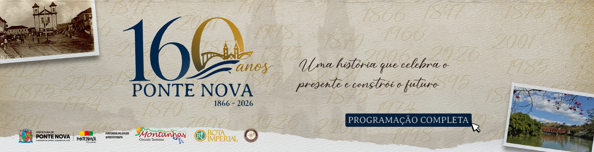 Banner Principal 160 Anos Ponte Nova